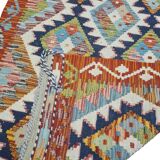 Vintage Afghan Kilim Made Of New Wool 79x119, 1980s
