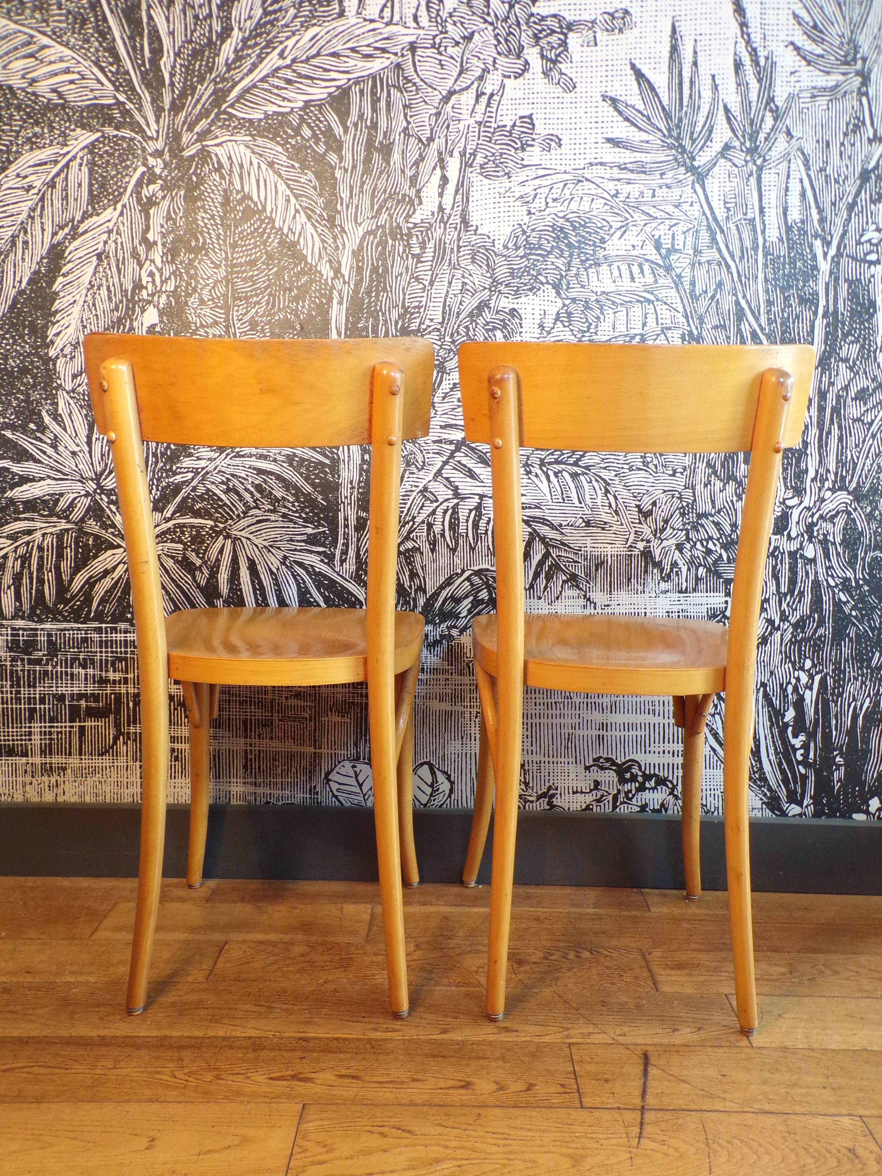 Pair of bistro chairs 1950