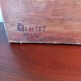 Still life painting with bunches of grapes