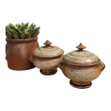 Artisanal stoneware tureen bowls