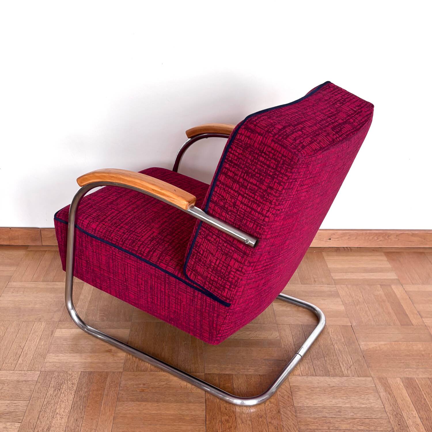 Functionalist armchair, restored, Czechoslovakia