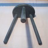 Black blue patina tripod stool