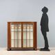 Antique Art Deco display cabinet in mahogany veneer, Italy, 20th century
