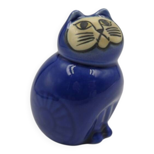 Céramique Chat MIA bleu - cobalt