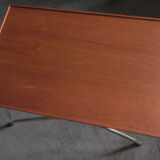 Danish teak and aluminium adjustable wine table, 1960s