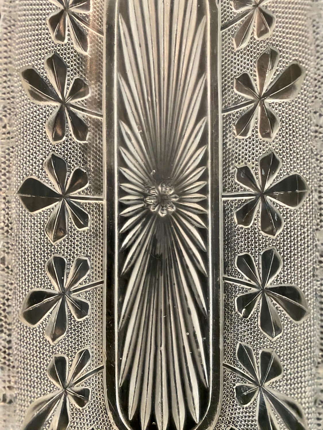 1 Elongated molded glass cup