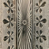 1 Elongated molded glass cup