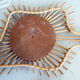 Vintage rattan mirror guitar shape