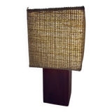 Scandinavian lamp in teak and rope years 60-70