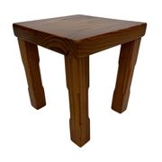 Vintage Set of 3 pinewood side or nesting tables 1970s nest of tables