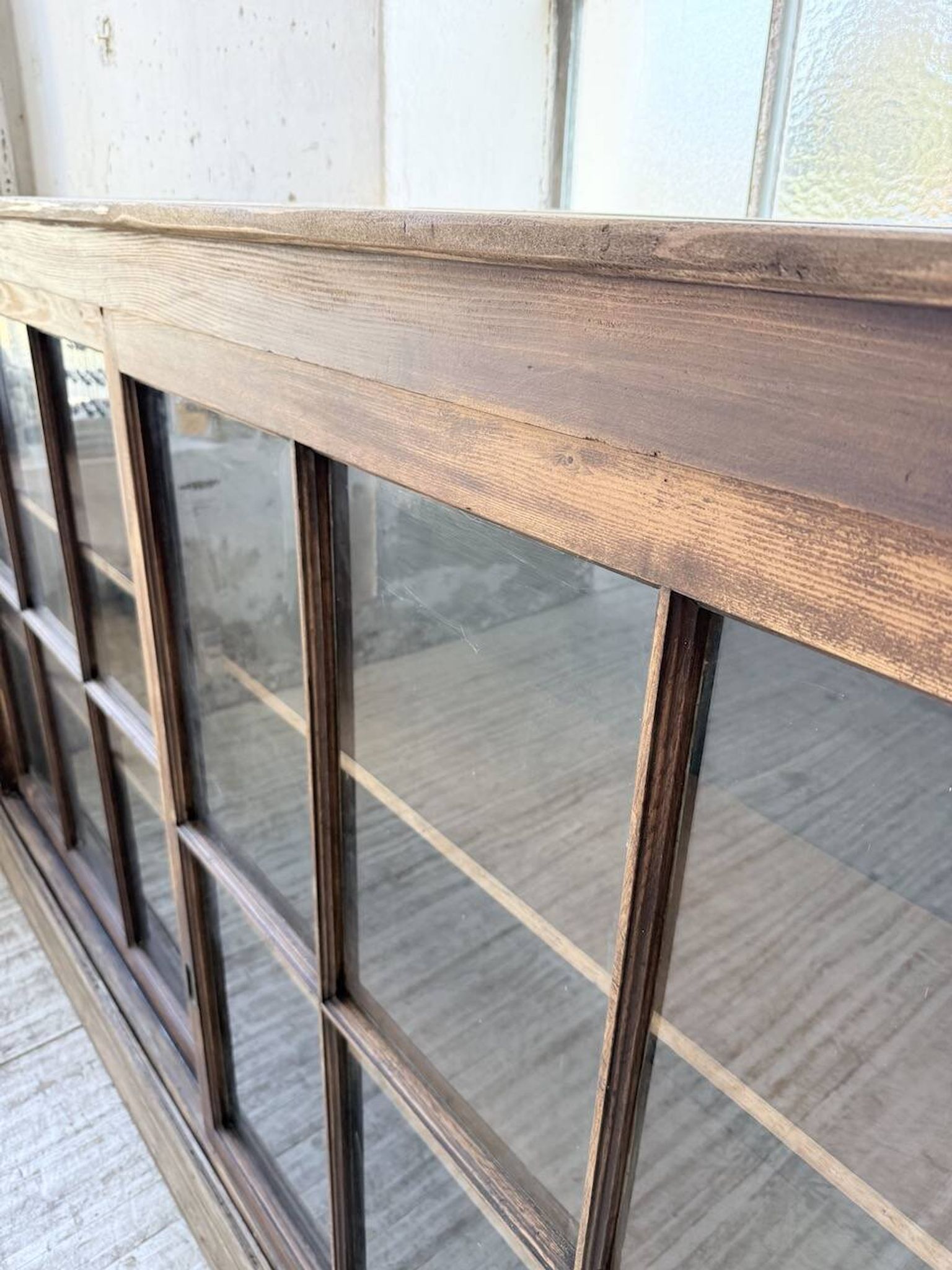 XXL industrial sideboard with glass doors