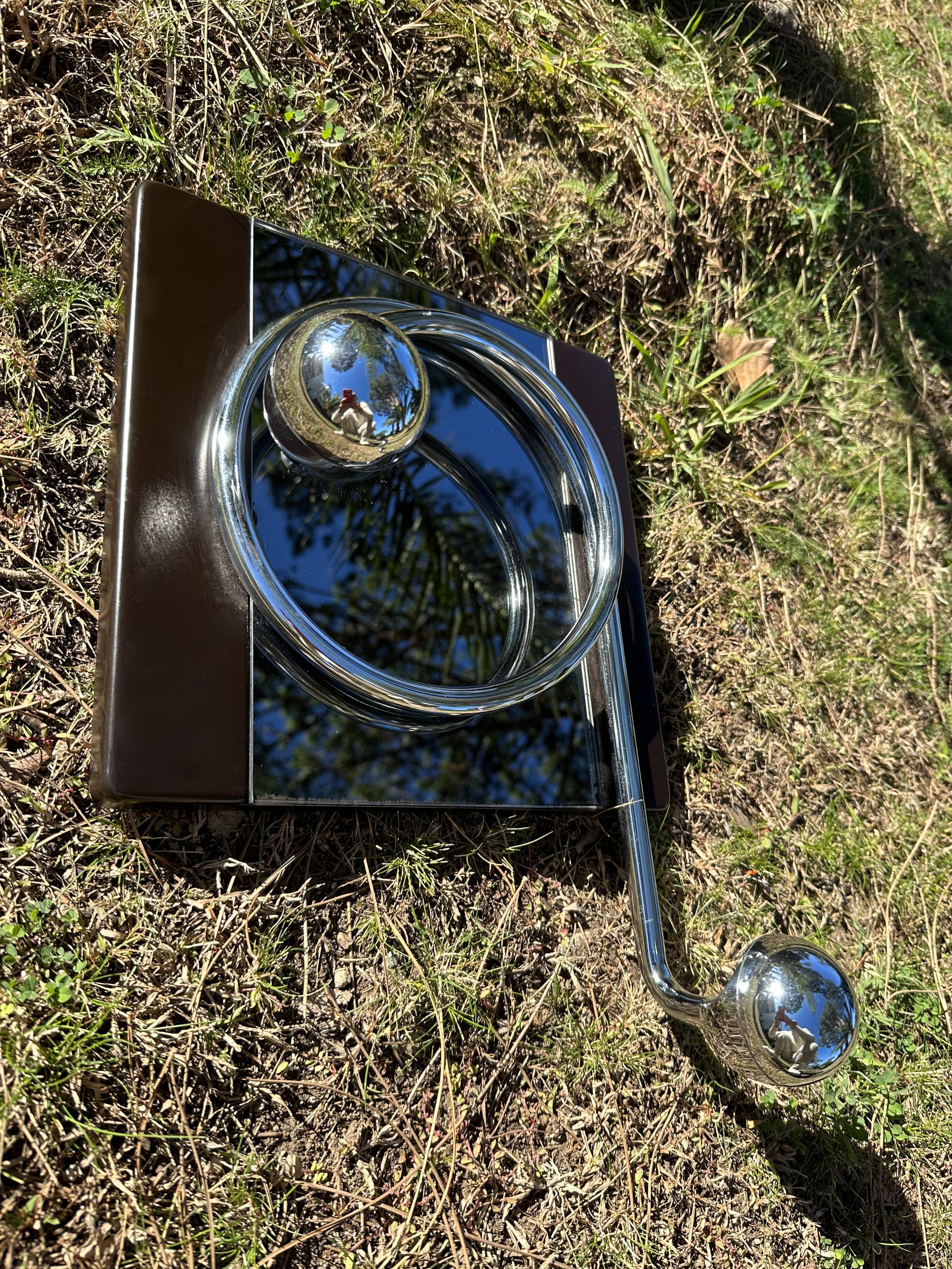 Large bakelite coat hook and mirror from the 70s