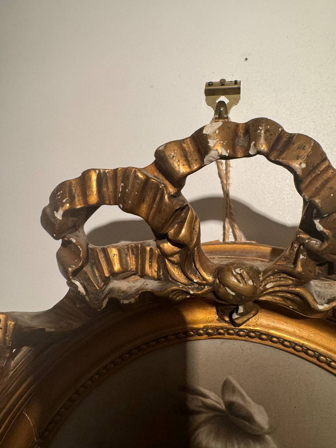 Old photograph, young girl with ribbon, 19th century