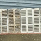 Suite of four pairs of shutters in massive 19th century channel