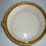 Sarreguemine ceramic cake dish imitating braided basket