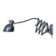 Grey Painted Industrial Scissor Wall Lamp, 1960s