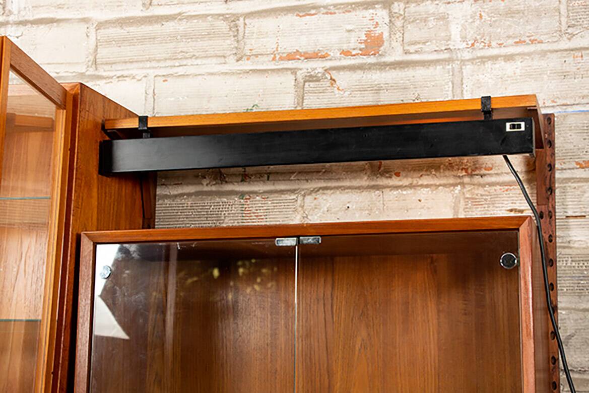 A Danish modular teak shelf, Poul Cadovius for Cado 1960 - 160 cm.