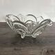 Vintage molded pressed glass bowl on foot