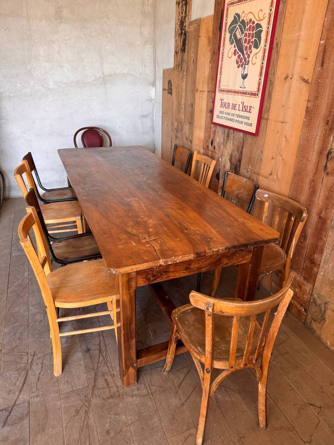 Farmhouse table for 10 people