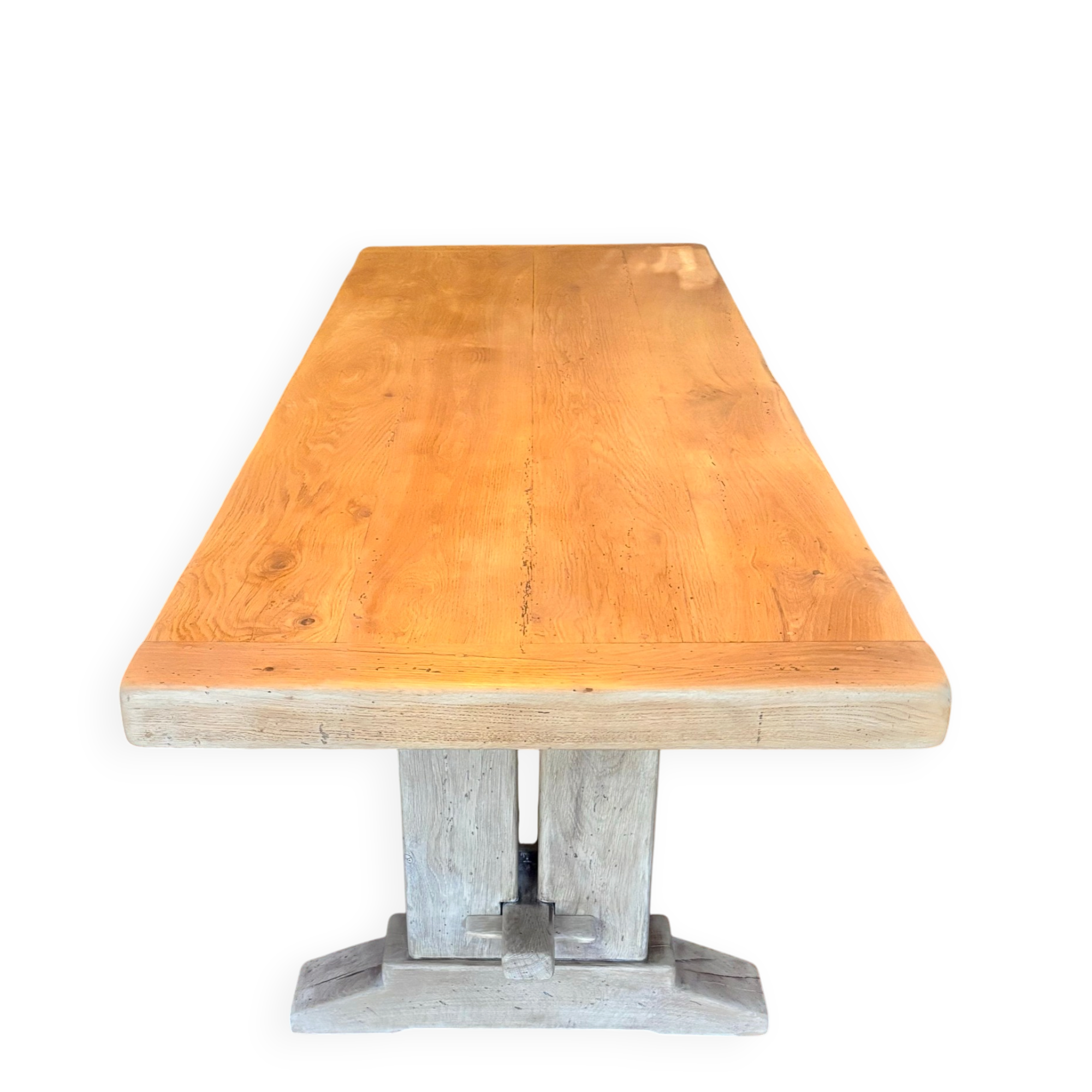 Large farmhouse table from Tonge in restored solid oak – 220 cm