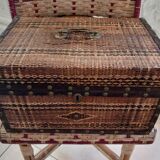 Old wicker trunk