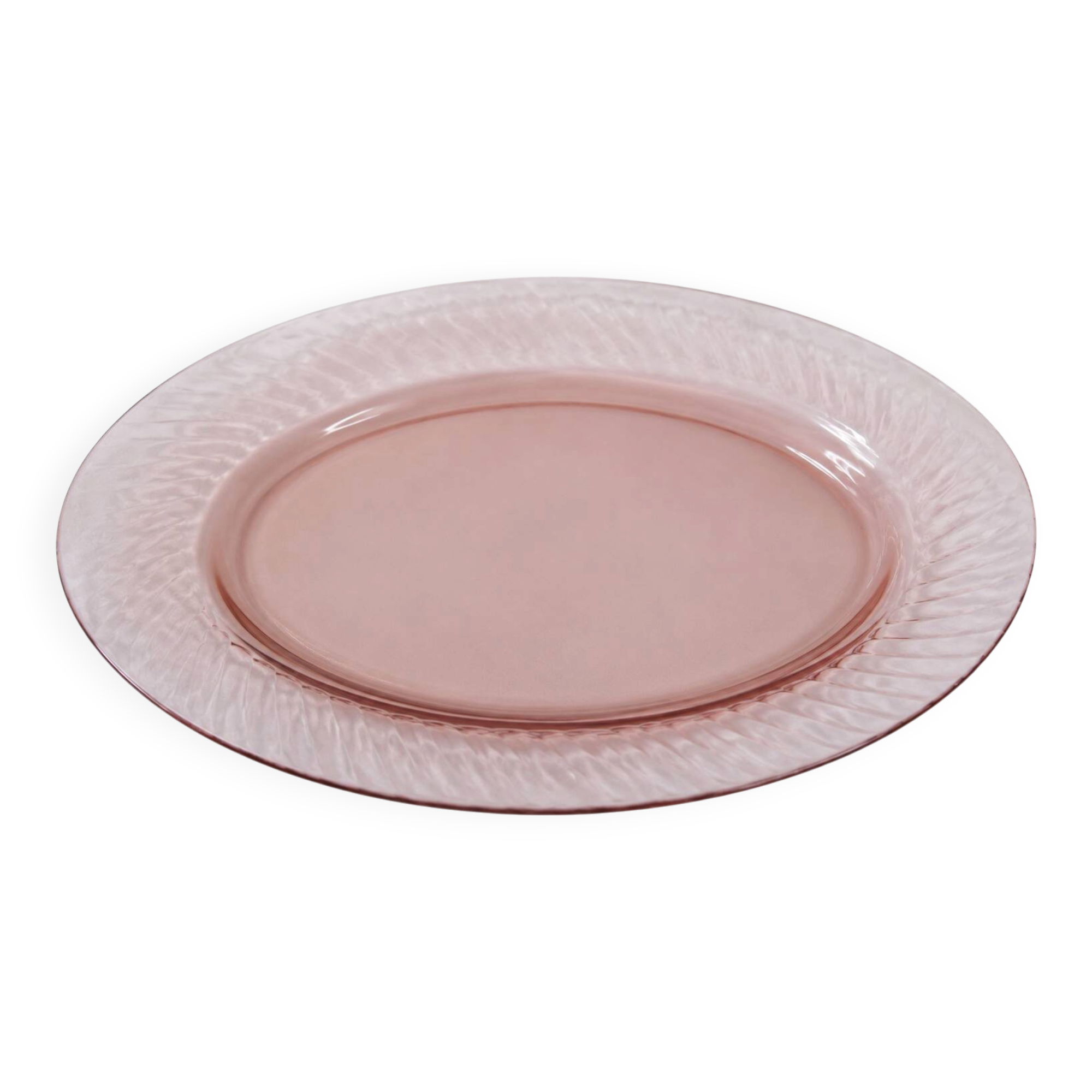Oval pink plate Arcoroc Rosaline