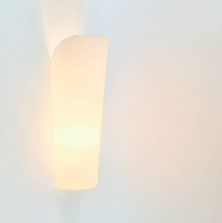 Pair of XL Mid-Century Modern Opaline Glass Wall Lamps by Wagenfeld, 1950s
