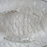 Pair of vintage glass ravier