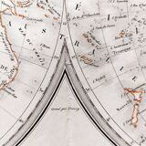 Ancient world map in two hemispheres - 1836