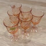 Set of 6 Luminarc Rosaline liqueur/port glasses