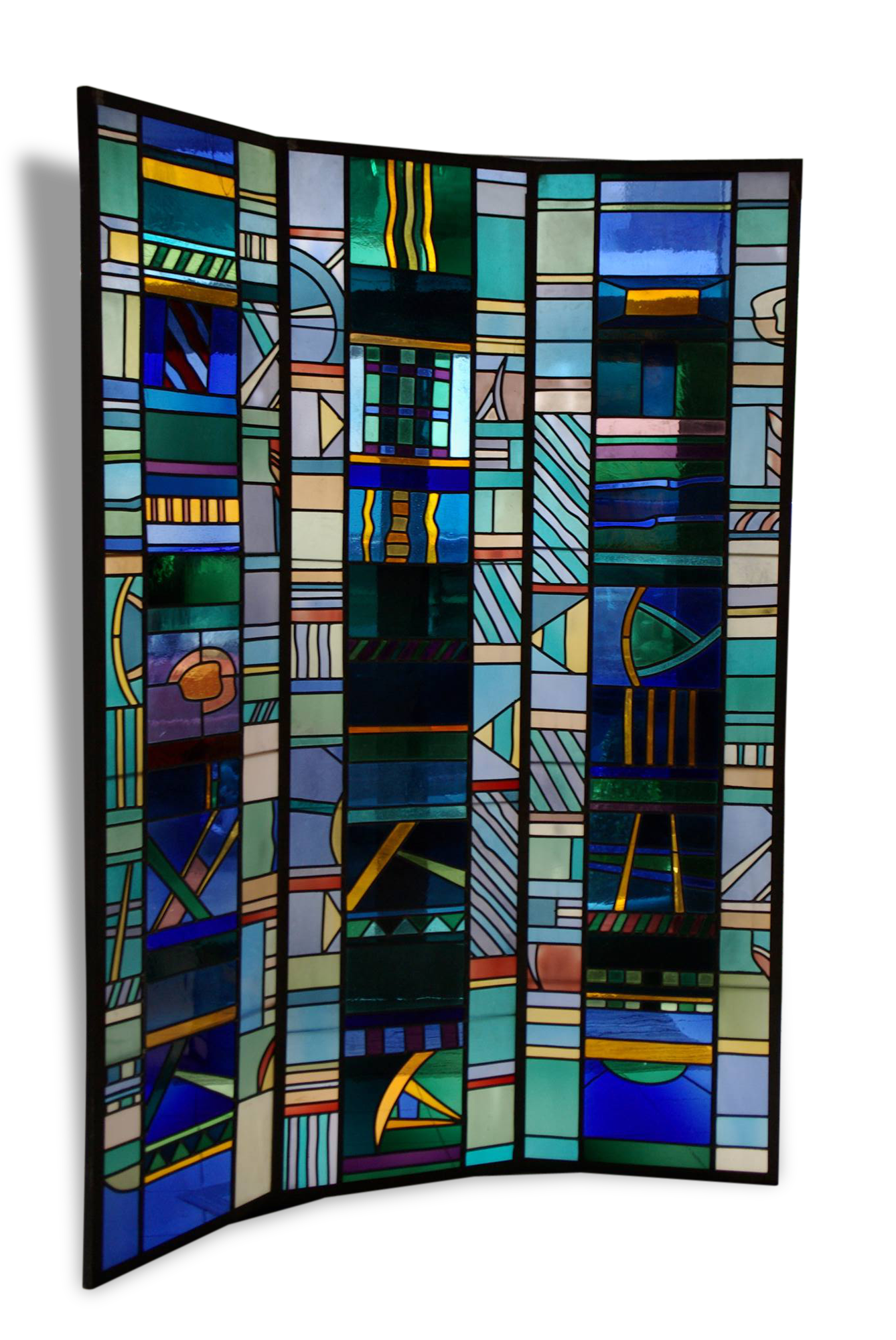 Vintage stained glass screen
