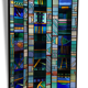 Vintage stained glass screen