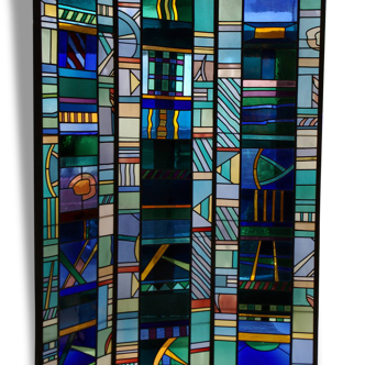 Vintage stained glass screen