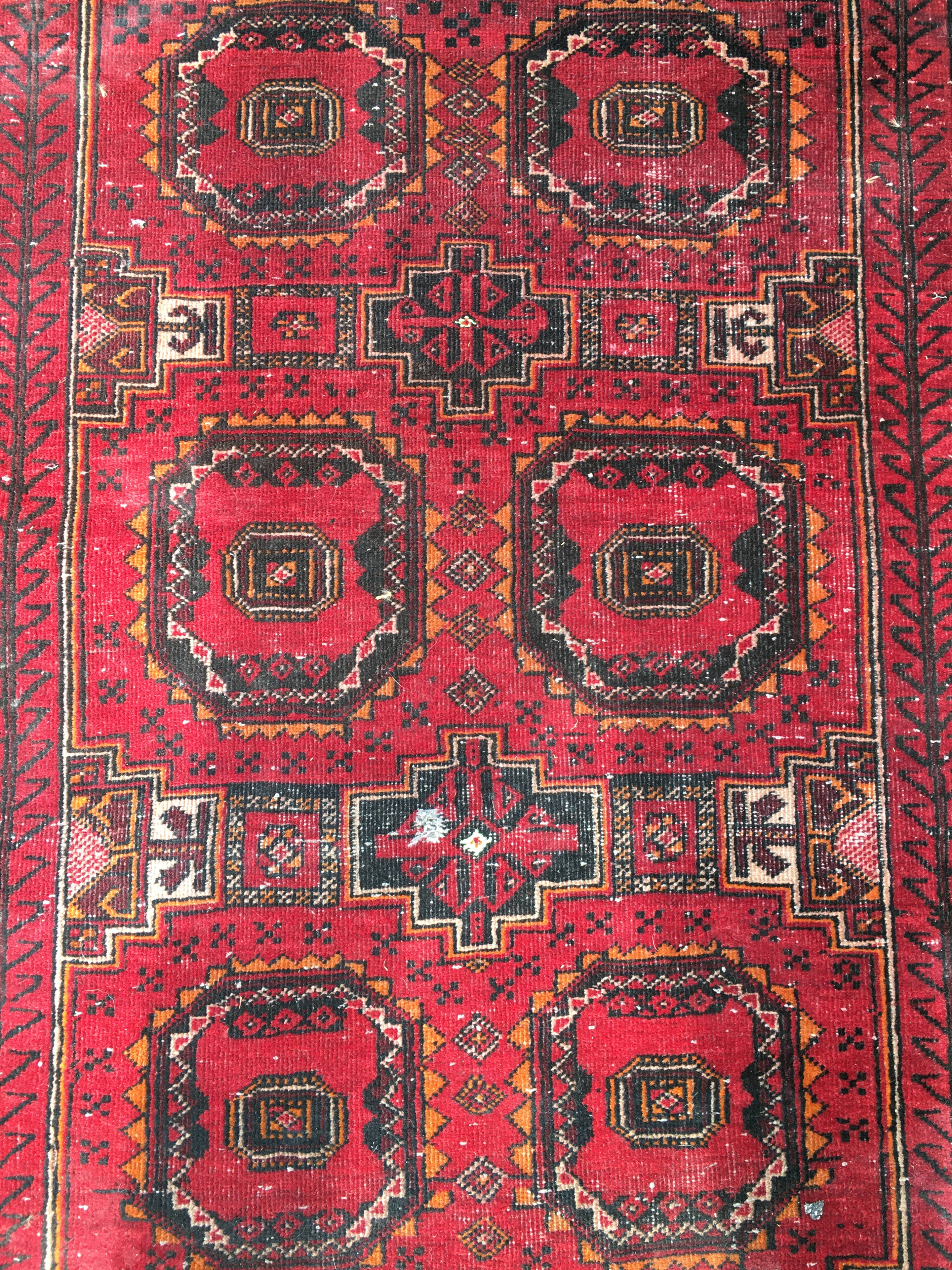 1930 wool bukhara carpet - 180x101cm