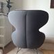 2 fauteuils roche bobois spoutnik lounge avec reposes-pieds