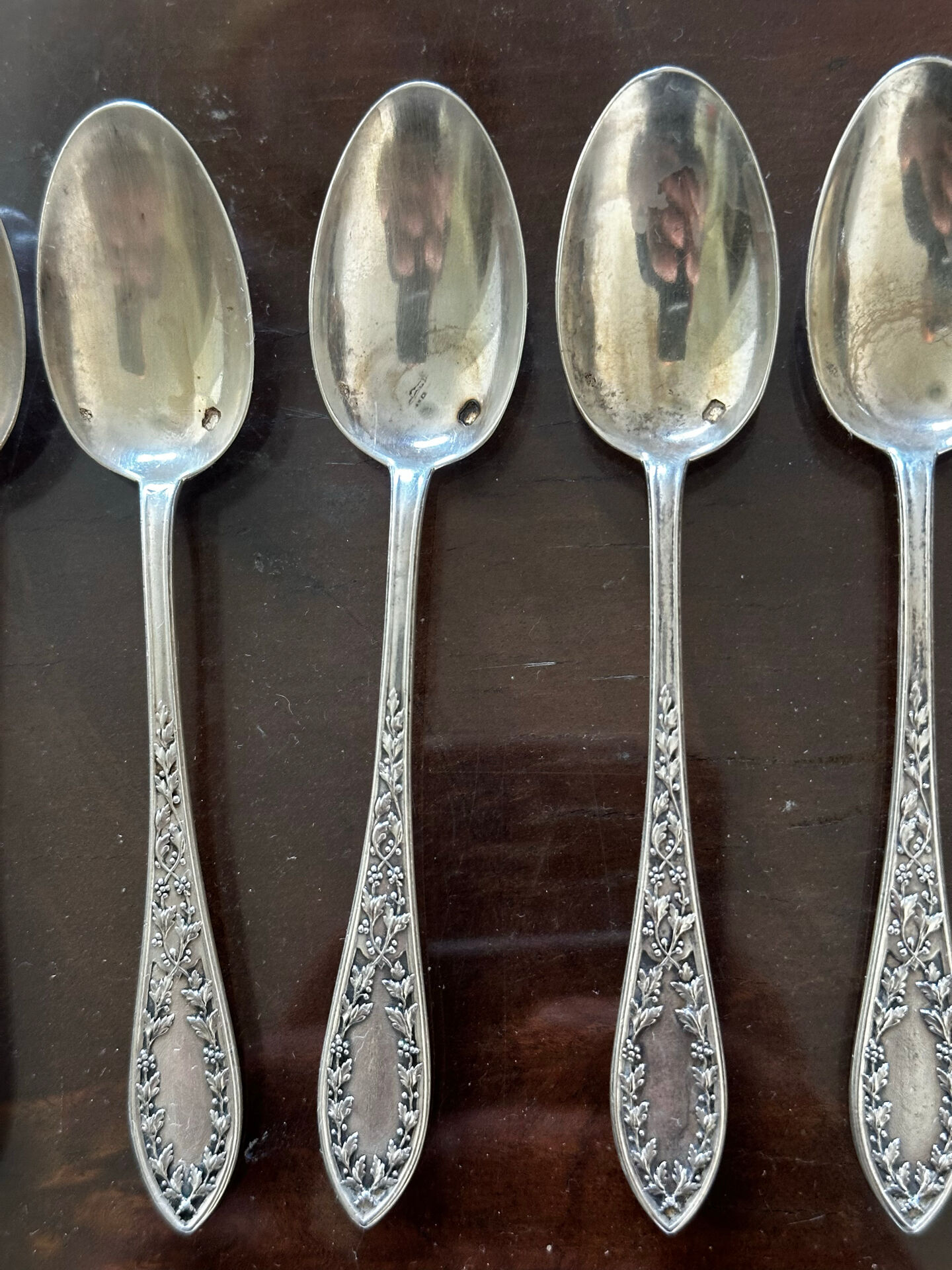 10 silver coffee or tea spoons - around 1900 - 17 g/spoon