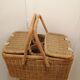 Picnic basket year 1960 vintage wicker