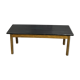 Oak farmhouse table, black top