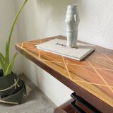 Art Deco style console with mahogany marquetry