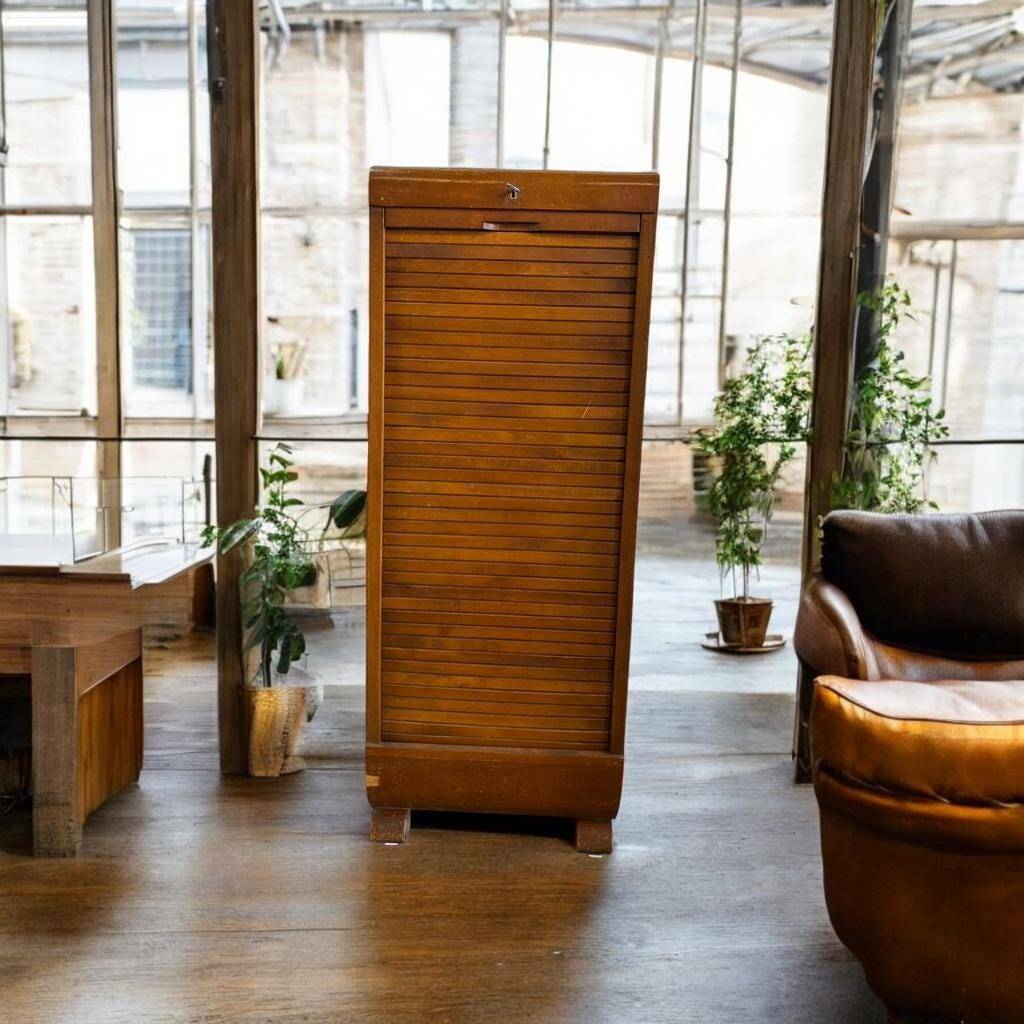Vintage Art Deco Archive Cabinet / Curtain Cabinet