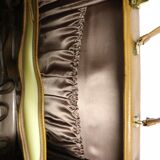 Set three vintage leather suitcases