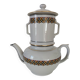 Art Deco filter coffee maker in Limoges porcelain by Balleroy Frères