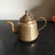 Golden Turkish bronze oriental teapot