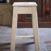 Vintage stool, farmhouse oak wood stool, accent stool, interior decor, wooden stool