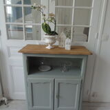 Vintage buffet green of gray, wooden tray