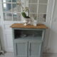 Vintage buffet green of gray, wooden tray