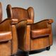 Set of 2 sheepskin club armchairs