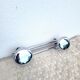 Vintage chrome wall coat rack 2p round