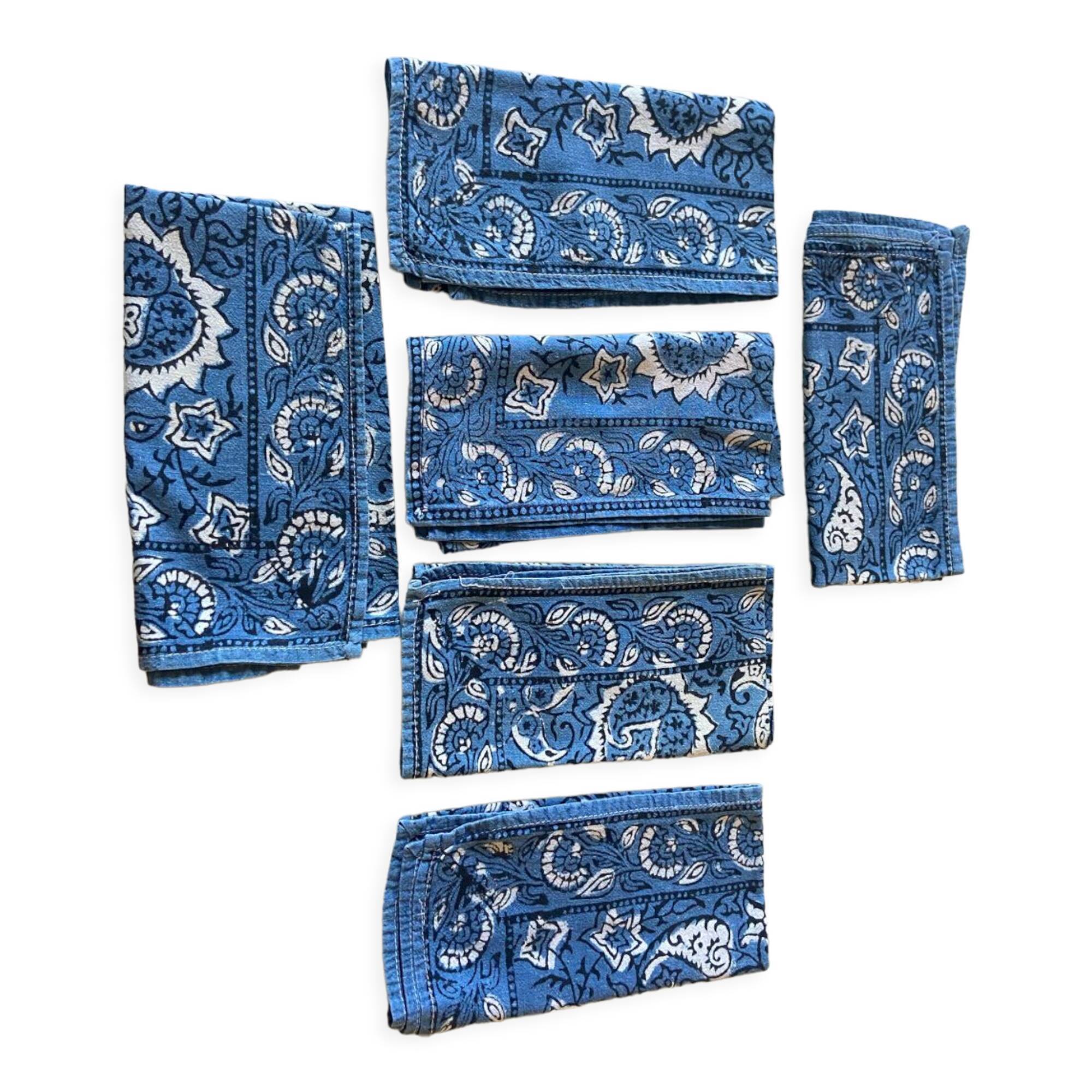 Set of 6 vintage printed towels