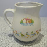 Retro pitcher with naive decorations